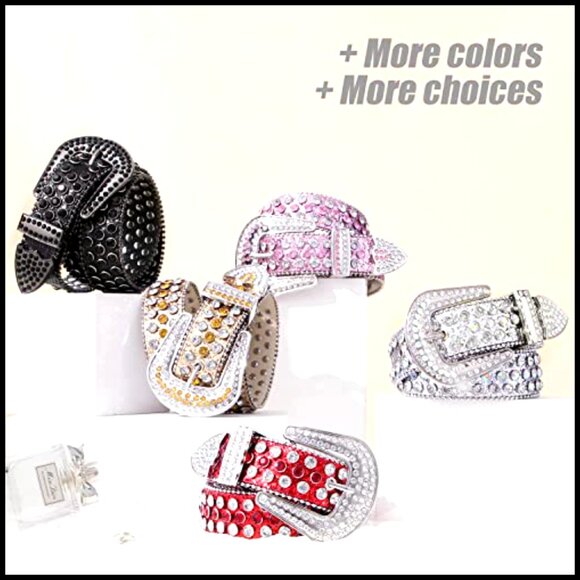 Rhinestone Western Studded Belt Shining Diamond Cowgirl Cowboy Waist Accessory main image 4